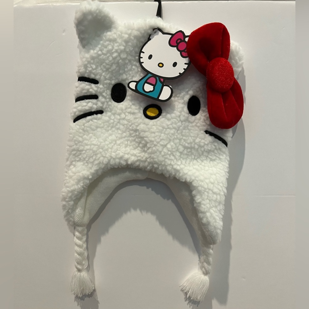 Adorable Kid’s Hello Kitty Cap with Braids-NWT